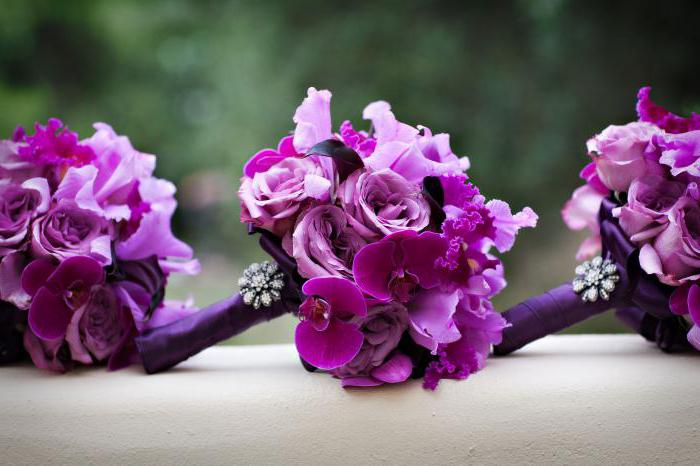 ramo de boda violeta 