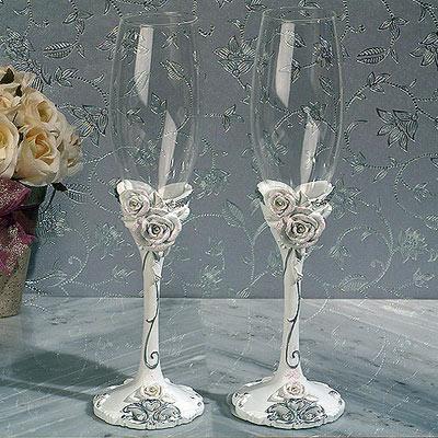 Decoupage de las copas de boda