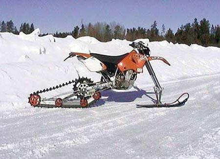 cómo hacer una moto de nieve desde un motoblock 