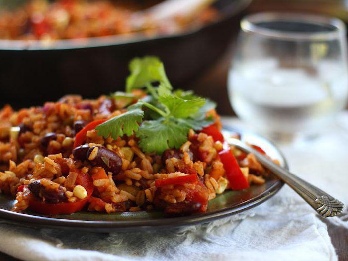 Mezcla mexicana con arroz en el horno