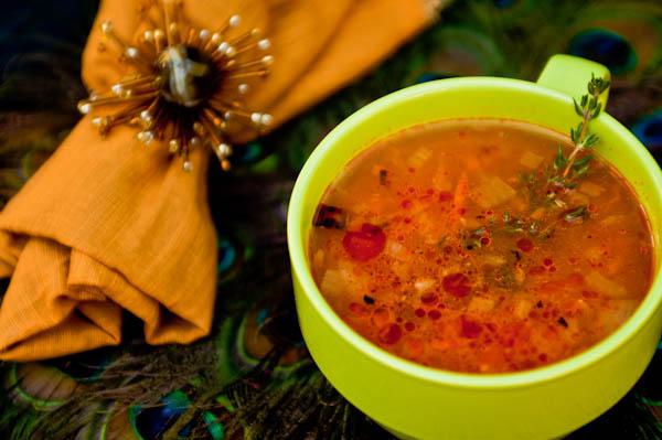 sopa-harcho en la receta georgiana