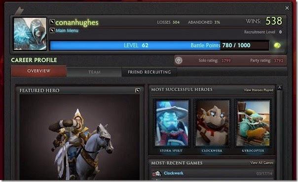 Detalles sobre cómo ocultar el perfil en DotA 2