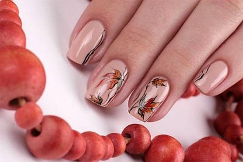 dibujos de manicura de otoño