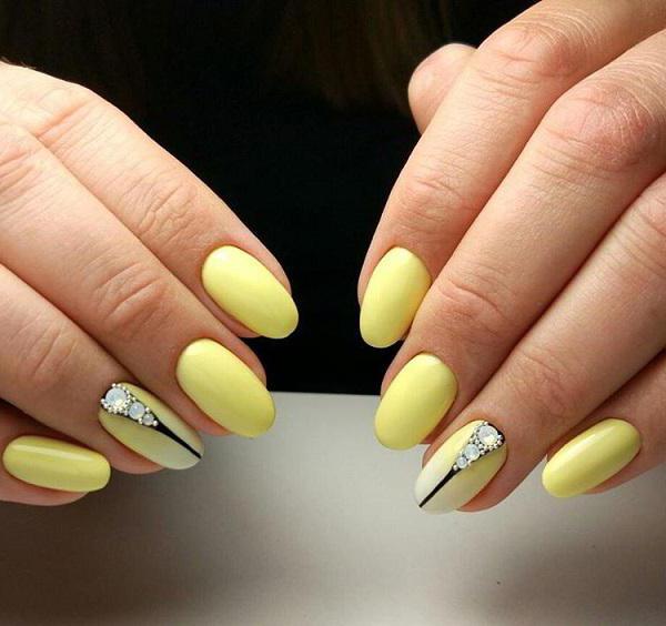 Goma laca amarilla: diseño de manicura, ideas interesantes