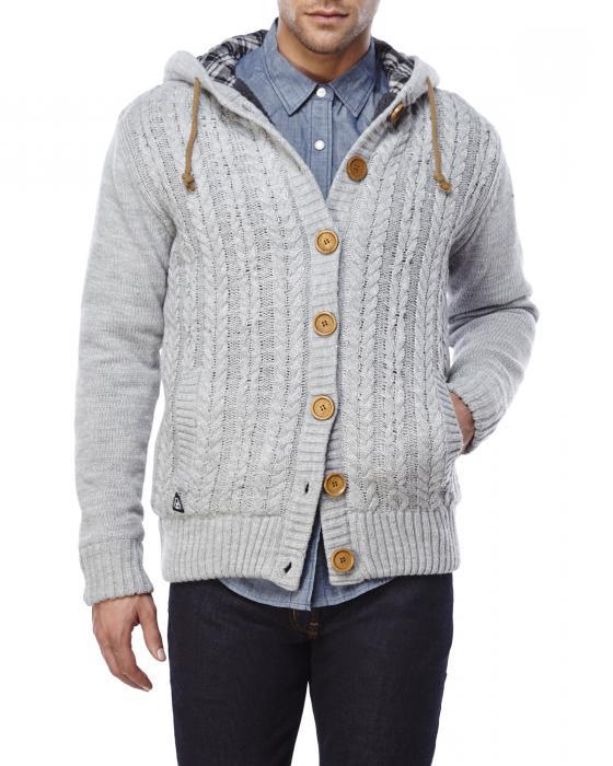 Chaqueta de punto de hombre con capucha