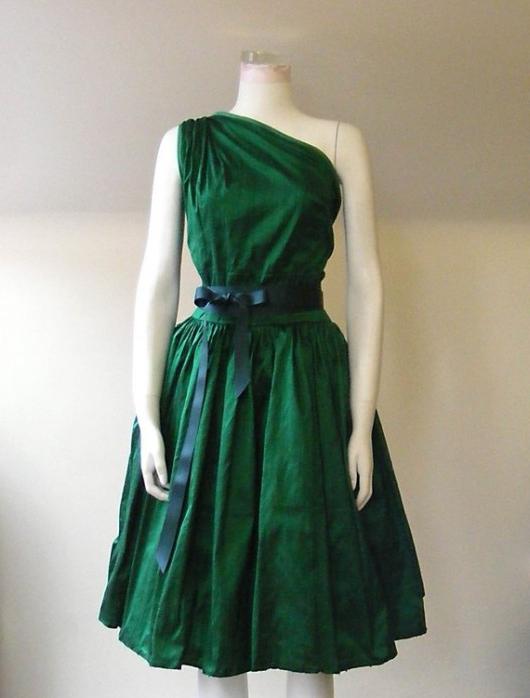 Vestido verde oscuro