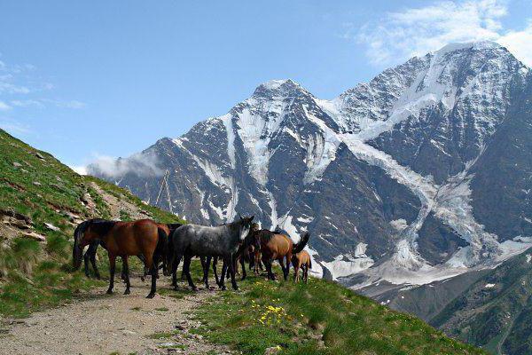 vistas de la región de Elbrus Rusia