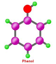 Fórmula molecular y estructural de fenol