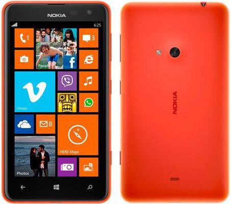 Teléfono inteligente Nokia Lumia 625: especificaciones, opciones y características del dispositivo