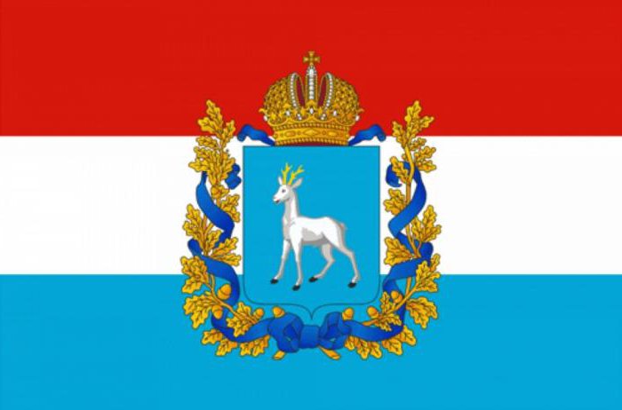 Bandera y escudo de la región de Samara